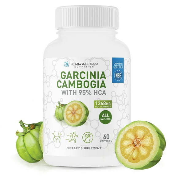 TerraForm Nutrition Garcinia Cambogia Pure Extract with 95% HCA, Fast Weight Loss Support