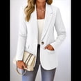 thumbnail image 4 of Blazer Informal de Otoño para Mujer, Ligero, con Forro Completo, Cuello de Solapa con Botones, Ajustado, Moderno y con Bolsillo XXL, 4 of 10