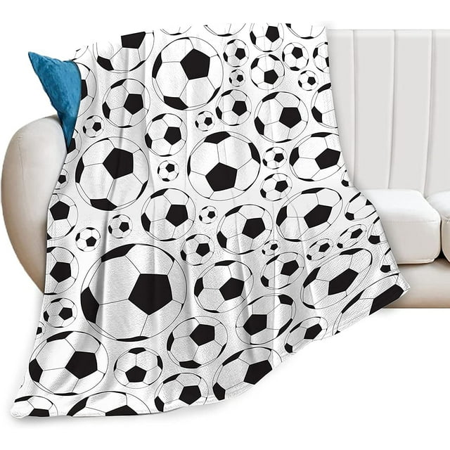 Soccer Blanket for Boys Girls Super Soft Warm Soccer Ball Throw ...