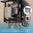 thumbnail image 6 of TABU Towel Warmer Rack, 6 Bars Electric Heated Towel Racks, Top Warmer Shelf, Auto Shut-Off Timer, for Bathroom, Black, 6 of 8