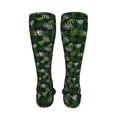 thumbnail image 6 of Honeii Tropical Leaves1 Print Calf Socks Sports Socks Seamless Toe, Trouser Socks,Knee High Long Socks for Women and Men-One Size, 6 of 8