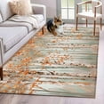 thumbnail image 2 of Orange Grey Forest 3'x5' Washable Rug, Grey Modern Art Oil Painting Non-Slip Area Rugs for Entryway Kitchen Classroom, Dorm Throw Carpet, Low Pile Soft Indoor Floor Mat, 2 of 9