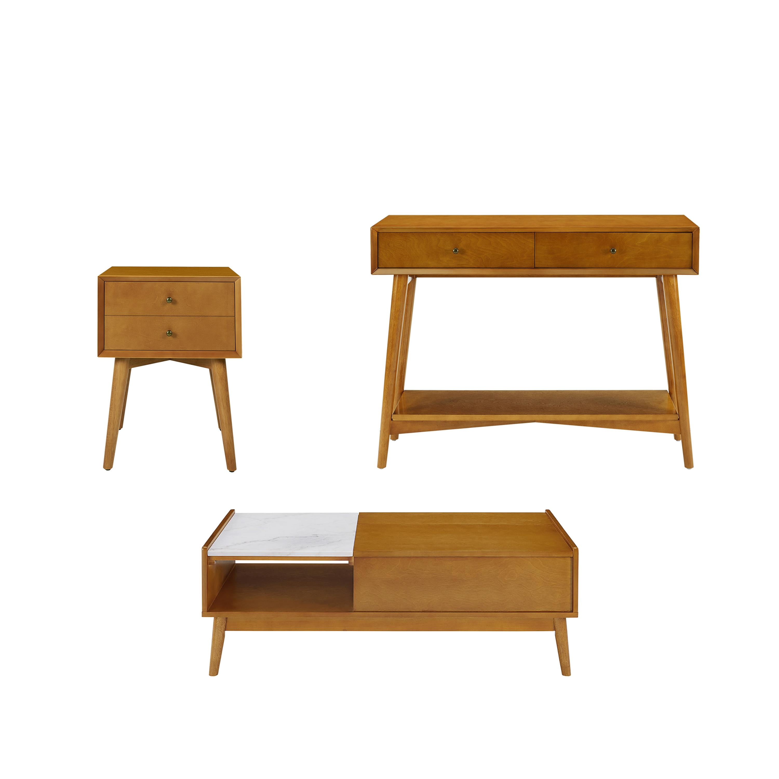 Crosley Furniture Landon 3 Piece Set Coffee End Console Table