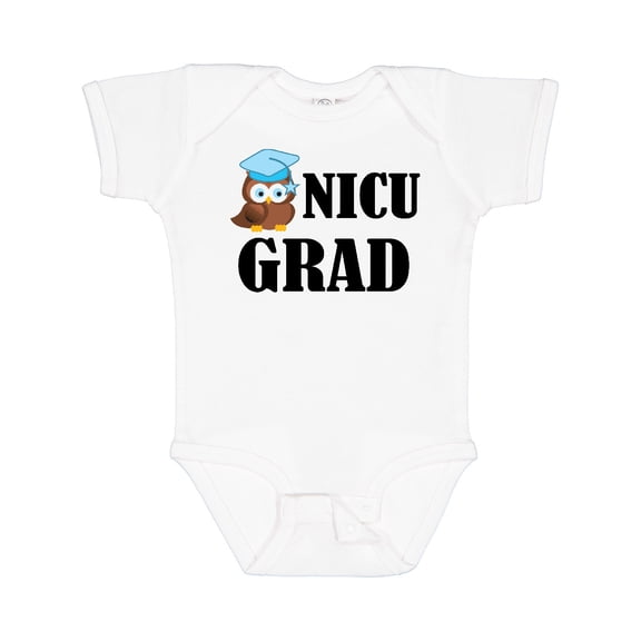 Inktastic Nicu Grad Baby Boy Owl Boys Baby Bodysuit