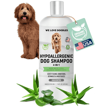 Hypoallergenic Dog Shampoo, Conditioner, and Detangler | Made in USA | Clean Ingredients | Sensitive Skin & Allergies | 16 OZ [We Love Doodles]
