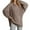 Brown, variant on Cute Sweatshirts for Women Women's Solid Color Sweatshirt A Fashionable And Casual Solid Color Hooded Top With A Short Front And Long Back