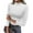 16#White, variant on Women's Mock Turtleneck Slim Fit 3/4 Sleeve T Shirts Basic Tight Tops Tee Business Casual Blouse Plain Comfy Shirt Hot Pink XL