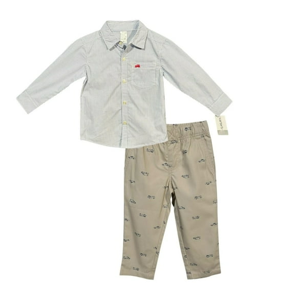 Carter's Toddler Boys Casual Pants & Shirt Outfit Set Size 5T Long Sleeves Top