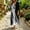 Black, variant on Ayolanni V-Neck Dresses for Women 3/4 Sleeve Geometric Print A-Line Maxi Dress Dressy Work Formal Ruffle Long Dress Black L