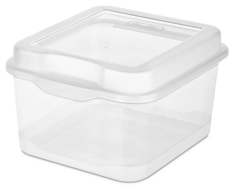 48 Pack Sterilite 18038612 Plastic FlipTop Latching Storage Container Clear 