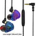 thumbnail image 2 of Hwkond Wired Headphones Earbuds, Transparent Outer Without Delay LED In Ear Gaming Sports Music Wired Microphone Clear Call Earphones, 2 of 8