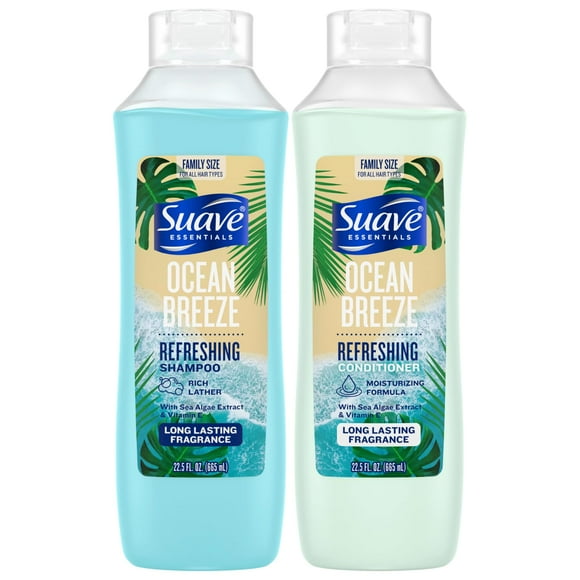 Set de champú y acondicionador Suave Ocean Breeze 665 ml, 2 piezas