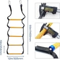 thumbnail image 4 of HUGFEGWE Boat Rope Ladder,Heavy Duty Polyester Line Marine Climbing Rope for Inflatable Boat,Pontoon Boat,Kayak,Canoeing,Motorboat(4 Steps/5 Steps) (5 Steps) CJB91-89477, 4 of 7