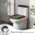 thumbnail image 4 of HELLHERO Christmas Tree Fits All Toilet Shapes Universal Toilet Lid Cover, Polyester, Easy to Clean Round Toilet Lid Dust Cover, Elastic Bottom, Stays in Place, 4 of 5
