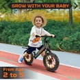 thumbnail image 3 of WLRETMCI Kid Balance Bike, 12'' Toddlers Training Bicycle for 2-5 Years Old Boys Girls, Lightweight with Lighting up Wheels, Black, 3 of 8