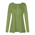 thumbnail image 4 of Long Sleeve Shirts for Women Fall Fashion Dressy Casual Blouses Trendy Pleated Tunic Tops, 4 of 6