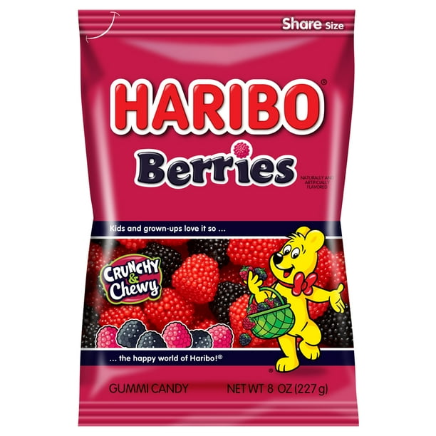 Haribo Berries Gummi Candies, 8 Oz.