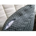 thumbnail image 4 of Funda de almohada decorativa de punto de algodón, funda de cojín de doble cable, cálida funda de almohada para sofá cama de 18" x 18" (solo funda, beige), 4 of 6
