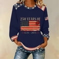 thumbnail image 2 of Kaondbfi 250th Anniversary USA T Shirts for Women Fashion American Flag Patriotic Pullover Tops Womens Casual Loose Shackets, 2 of 4