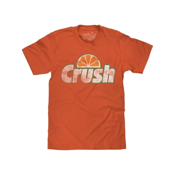 Tee Luv Men's Big and Tall Retro Orange Crush Soda Logo Shirt (4XLT)