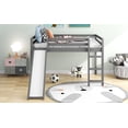thumbnail image 4 of Clearance! Loft Bed with Slide, Multifunctional Design, Full (Gray), 4 of 9