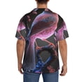 thumbnail image 3 of Fuzoiu Bird6 Print Men's Casual Short,Men's Short Sleeve Shirt,Mens Casual Button Down Shirts,Cuban Collar Summer Shirt for Beach, Vacation, and Outdoor Activities-Medium, 3 of 5