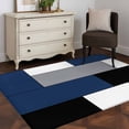 thumbnail image 4 of Navy Blue Black Grey Large Area Rugs for Bedroom Living Room, Non Slip Carpet Bedside Rug, Modern Irregular Geometric Abstract Rectangular Floor Cover Kitchen Accent Rug 4'x6' for Dining Room/Office, 4 of 9
