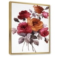 thumbnail image 3 of Designart 'Vintage Red and Orange Roses' Traditional Framed Canvas Wall Art Print, 3 of 5