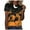 Orange, variant on felwors Plus Size Halloween T Shirt Women Funny Graphic Print Fall Short Sleeve Tee Tops Orange, L