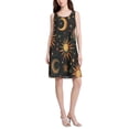 thumbnail image 2 of FORMRS Summer Dress for Women Loose U Neck Sleeveless Midi Beach Sundresses with Pockets, Sun Moon and Stars Pattern, 2 of 8