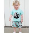 thumbnail image 4 of BemeyourBBs Toddler Baby Boy Hunting Clothes Cute Infant Baby Boys Summer Outfit Shorts Set Dot Bird Short Sleeve Tops Camo Elastic Waist Pockets Shorts Set, 4 of 9