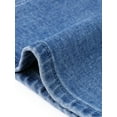 thumbnail image 6 of DARING DIVA Women's Wrap Front Bow Stretchy Bodycon Jean Skirts Small Blue, 6 of 6
