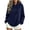 Navy, variant on Horkkom Hoodies for Women Casual Comfort Drawstring Hoodie Solid Color Fall Winter Pullover Sweatshirts L