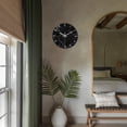 thumbnail image 5 of Black Wall Clock Battery Operated 12 Inch - Glass Marble Pattern Clock for Bathroom - Silent Wall Clock Non Ticking, 5 of 7
