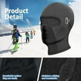 thumbnail image 3 of 2 piezas de pasamontañas de invierno para hombres y mujeres, máscara facial térmica a prueba de viento, bufanda para clima frío para ciclismo, esquí y escalada, 3 of 7