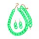 thumbnail image 3 of Conjunto de collar pulsera y pendientes Salvador Joyería de cadena gruesa acrílico, 3 of 9