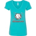 thumbnail image 3 of Inktastic Cooperstown Baseball Breakthrough Women's V-Neck T-Shirt, 3 of 5