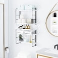 thumbnail image 3 of Wall Mounted Bookshelves, Floating Shelves for Wall, Wood Hanging Book Shelves for Room, Bedroom, Living Room, Easy Installation (White, 50W x 17H), 3 of 18