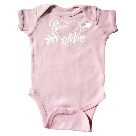 

Inktastic Be Mine Valentine s Day Arrow and Heart in White Gift Baby Boy or Baby Girl Bodysuit