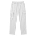 thumbnail image 7 of KIHOUT Womens Multi Pocket Cargo Pants High Waisted Straight Leg Solid Color Casual Hiking Pants with Flap Pockets Outdoor Trouser Slim Fit, 7 of 7
