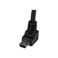 thumbnail image 4 of StarTech.com 1m Mini USB Cable Cord - A to Up Angle Mini B - Up Angled Mini USB Cable - 1x USB A (M), 1x USB Mini B (M) - Black (USBAMB1MU) - USB cable - USB (M) to mini-USB Type B (M) - 3.3 ft - 90�� connector - black, 4 of 5