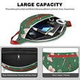 thumbnail image 4 of Fanny Pack Green Christmas Pattern Waist Pack Bag,Running Cross Bag,Waterproof Large Fanny Packs for Women Men for Travel Running Hiking Cycling, 4 of 6