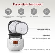 Cuckoo Rice Cooker & Warmer 12 Cup Smart Fuzzy Logic Nonstick Inner Pot White (CR-0633F)