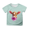 thumbnail image 1 of MIASHUI Boys Cute Bunny Rabbit Print Tee Girls Happy Easter Day T-Shirt,Mint Green,6-7 Years, 1 of 4