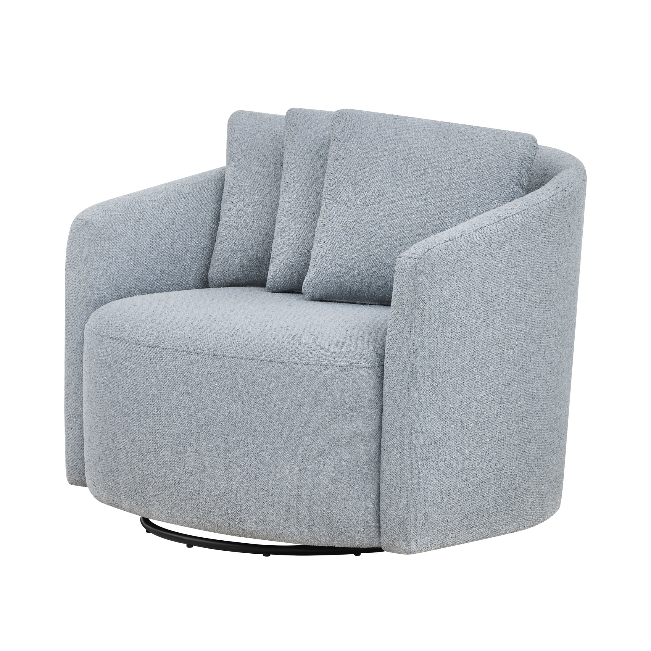 Beautiful Drew Accent Chair by Drew Barrymore, Cornflower Blue Boucle