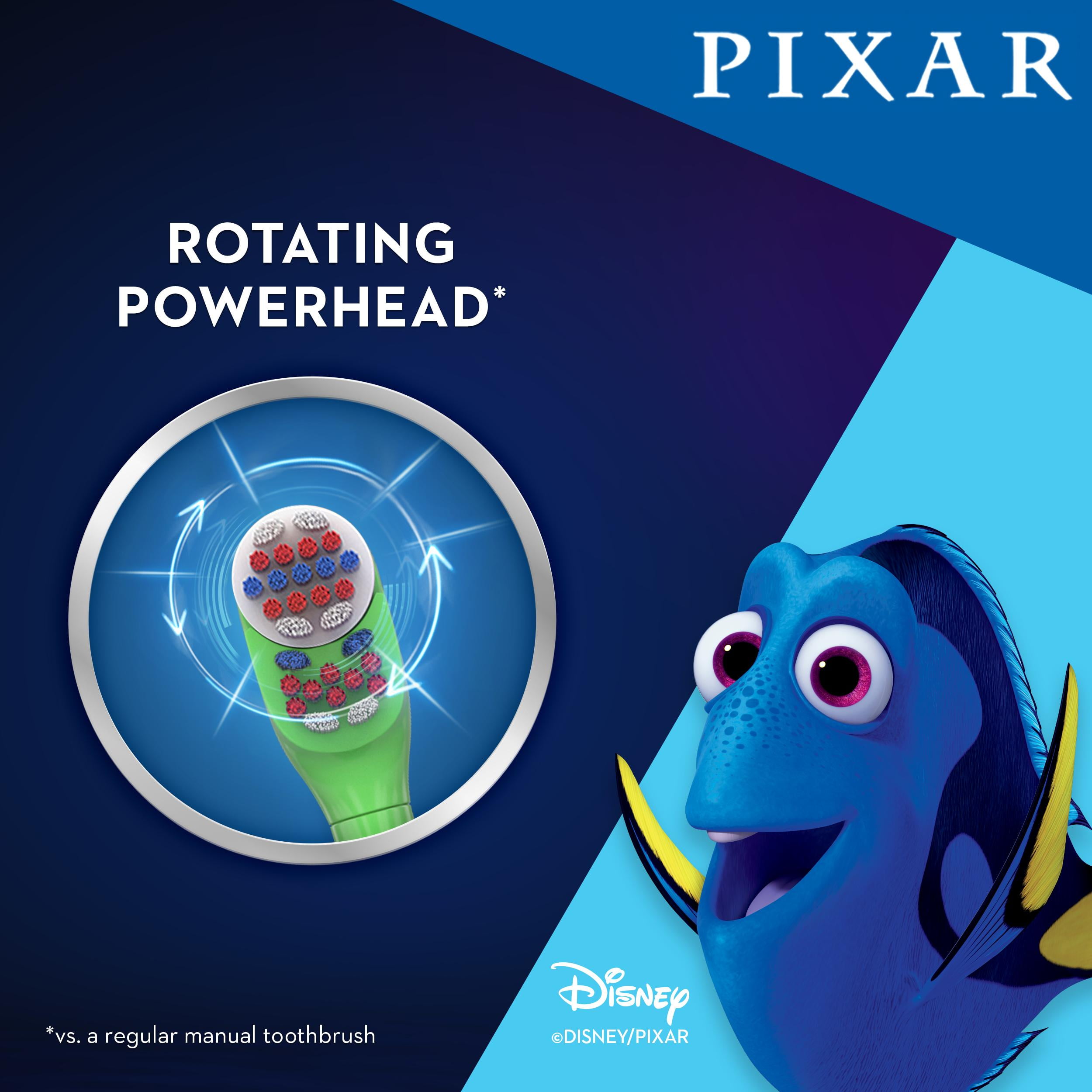 Oral-B Kid's Battery Toothbrush Featuring PIXAR Favorites, Soft Bristles, for Children 3+