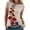 Beige, variant on Womens Summer Tops Pleated Round Neck Short Sleeve Shirts Daily Wear Blouse for Women
