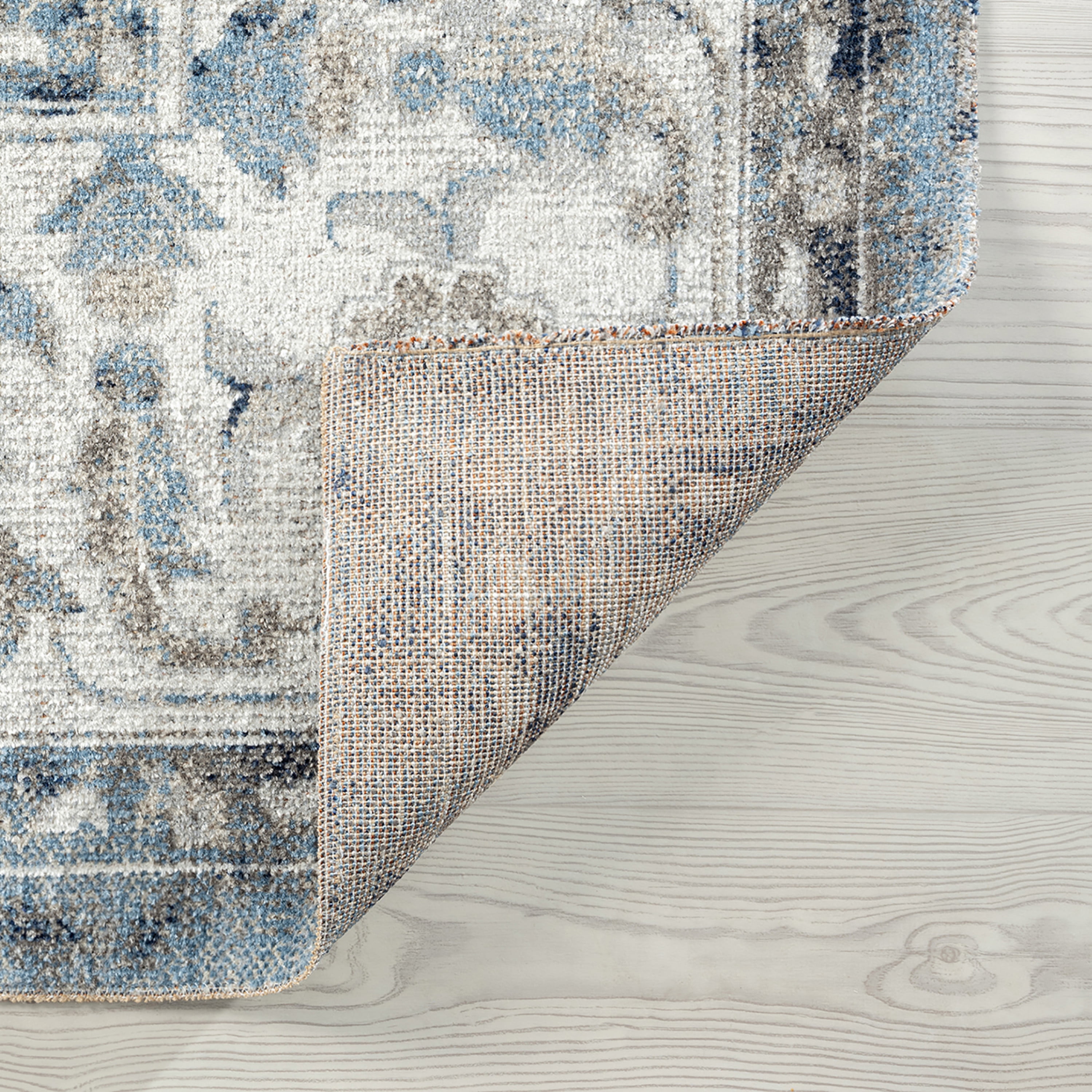 Traditional 4x6 Area Rug (4' x 5'3'') Oriental Navy, Navy Indoor Rectangle Easy to Clean