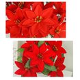 thumbnail image 5 of 3 Pcs Christmas Artificial Flowers Poinsettia Flowers Red 7 Heads Silk Poinsettia Christmas Floral Bouquet Winter Artificial Poinsettia Bushes for Xmas Party Holiday Arrangements Decoration…, 5 of 5