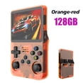 thumbnail image 3 of Consola de videojuegos portátil retro R36S de 128 GB, sistema Linux, pantalla IPS de 3,5 pulgadas, reproductor de vídeo de bolsillo portátil R35s Pro, juegos de 64 GB, 3 of 5
